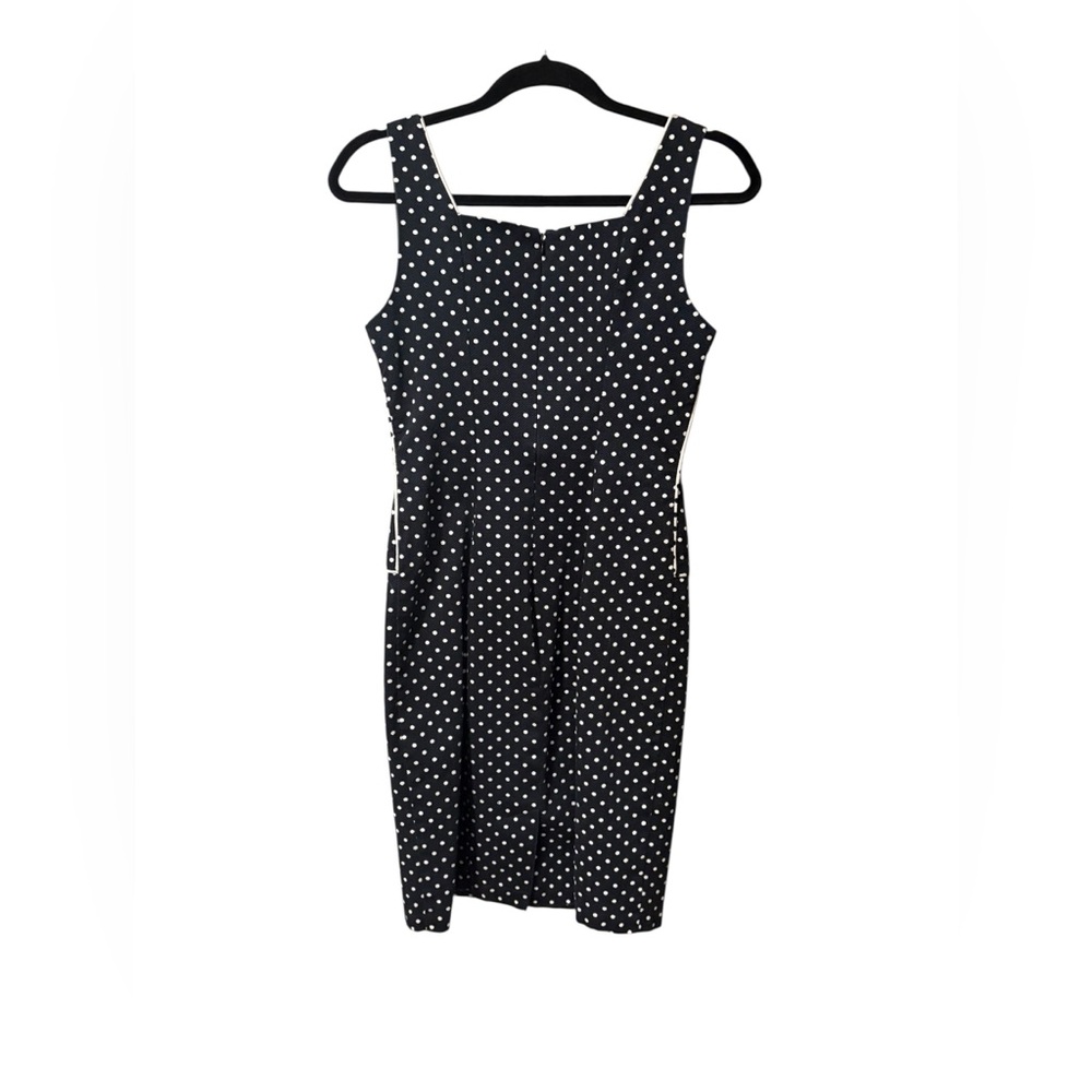 Donna Morgan Black & White Polka Dot Midi Dress - Picture 6 of 6